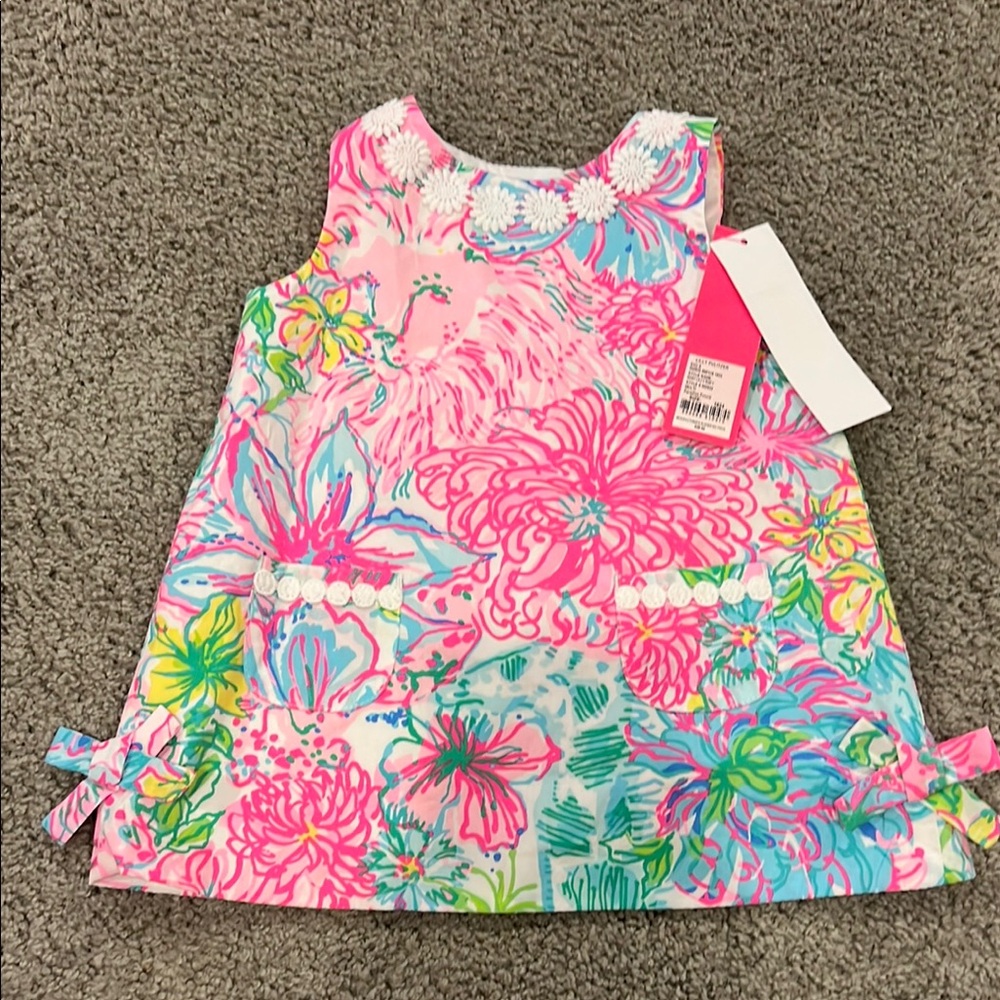 Lily Pulitzer girls size 18-24 month Floral Sleeveless Dress NWT